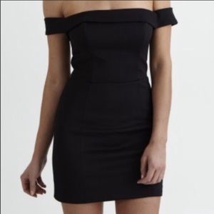 NWOT Kittenish Black Off the Shoulder Dress medium